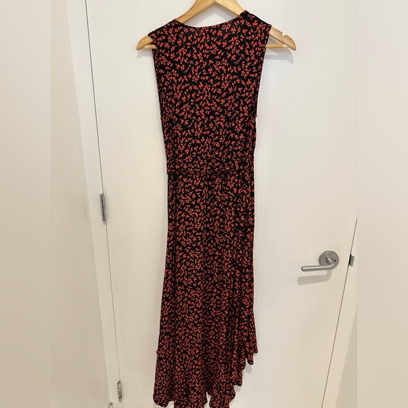 Ganni Wrap Print Midi Dress US Small – Elegant, Flowy, Statement Piece, NWOT - Picture 3 of 3